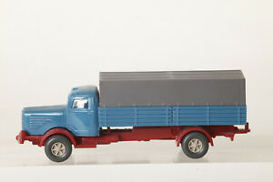 【送料無料】ホビー　模型車　車　レーシングカー uトラックターポリンレッドwiking 187 h0 bussing camion a plateau avec bache bleugrisrouge 123571