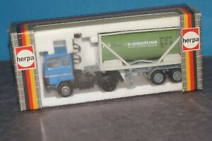【送料無料】ホビー　模型車　車　レーシングカー ボックスフォードフィートセミトレーラbox7] herpa 805220 ford transcontinental 20fttankcontainer semiremorque 187