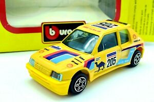 【送料無料】ホビー　模型車　車　レーシングカー ミニチュアプジョーサファリスケールラリーeminiature voiture peugeot 205 safari echelle 143 rally burago modelisme