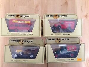 【送料無料】ホビー　模型車　車　レーシングカー マッチモデルmatchbox models of yesteryear quatre vehicules
