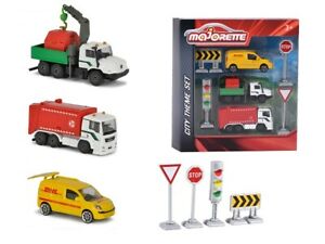 【送料無料】ホビー　模型車　車　レーシングカー チアリーダーシティテーマゲームmajorette 212058586 ville theme jeu env 7,5cm avec 3 vehicules neuf
