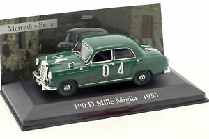 【送料無料】ホビー　模型車　車　レーシングカー メルセデスベンツ＃ミッレミリアmercedesbenz 180 d 04 mille miglia 1955 143 altaya