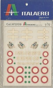 【送料無料】ホビー　模型車　車　レーシングカー デカールinsegne nazionali italiane, insegne personali, numeri 172 decals italaerei d109