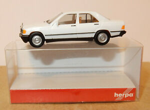 【送料無料】ホビー　模型車　車　レーシングカー ボックスマイクロホメルセデスベンツホワイト＃rare micro herpa ho 187 mercedes benz 190 e blanche 023542 in box