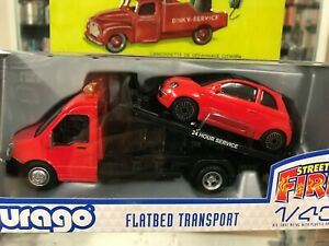 【送料無料】ホビー　模型車　車　レーシングカー フィアット2007 fiat 500 amp; plateau transporter