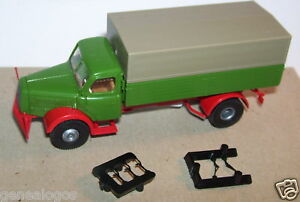 【送料無料】ホビー　模型車　車　レーシングカー ホトラックbrekina ho 187 camion henschel pritschen lkw vert