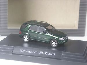【送料無料】ホビー　模型車　車　レーシングカー クラスブッシュメルセデスベンツボックスuclasse busch mercedes benz ml 55 amg grunmetallic dans neuf dans sa boite 12,226円