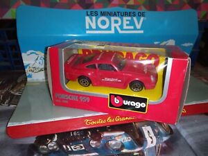 【送料無料】ホビー　模型車　車　レーシングカー ポルシェレーシングボックスburago 143 porsche 959 racing neuf en boite