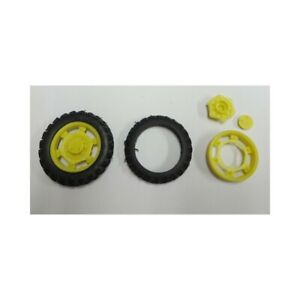 【送料無料】ホビー　模型車　車　レーシングカー ×スケールホイールroue etroite avant 04 x2 jaune echelle 132eme a32