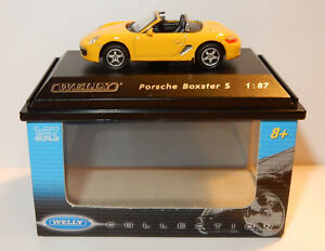 【送料無料】ホビー 模型車 車 レーシングカー マイクロコレクションポルシェボクスターイエローボックスmicro welly collection porsche boxster s jaune ho 187 in box
