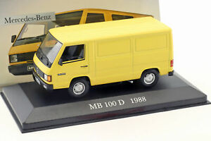 【送料無料】ホビー　模型車　車　レーシングカー メルセデスベンツイエローmercedesbenz mb 100 d annee 1988 jaune 143 altaya