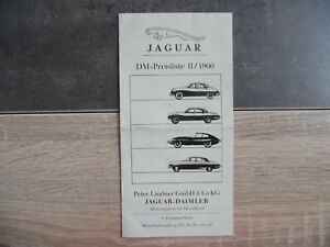 【送料無料】ホビー　模型車　車　レーシングカー カタログジャガーcatalogue prix jaguar dmpreisliste ii1966 12,735円