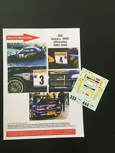 【送料無料】ホビー　模型車　車　レーシングカー デカールスバルモンテカルロラリーラリーdecals 143 subaru wrc icielles monte carlo 2000 rallye rally wrc