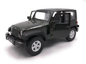 【送料無料】ホビー 模型車 車 レーシングカー ジープラングラールビコンモデルオートブラックスケールmaquette de voiture jeep wrangler rubicon suv toutterrain noir auto echelle