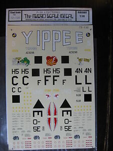 【送料無料】ホビー　模型車　車　レーシングカー ビンテージマイクロスケールデカールデカール172 vintage micro scale decal n130 p38 lightnings decalcomanies