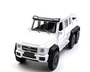 【送料無料】ホビー　模型車　車　レーシングカー メルセデスベンツオートホワイトスケールモデルemercedes benz g63 6x6 amg modele de voiture blanc auto echelle 13 4 licence
