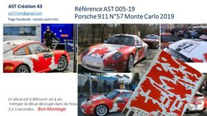 【送料無料】ホビー　模型車　車　レーシングカー デカールcポルシェラリーモンテカルロdecal calca 1 43 porsche 911 n 57 crerar rally wrc monte carlo 2019 montecarlo