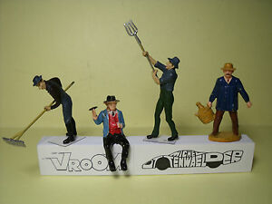 【送料無料】ホビー　模型車　車　レーシングカー セットスパーク4 figurines 143 set 278 les paysans vroom unpainted figures no spark