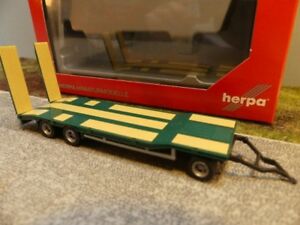 【送料無料】ホビー　模型車　車　レーシングカー トレーラーu187 herpa goldhofer tu 3 remorque moosgrun 076135005