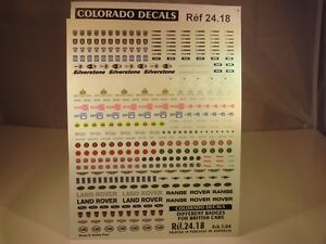 【送料無料】ホビー　模型車　車　レーシングカー デカールロゴコロラドdecals 124 logos voitures anglaises colorado 2418