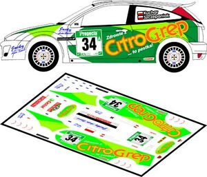 【送料無料】ホビー　模型車　車　レーシングカー デカールフォードフォーカス＃クーチャーラリーニュージーランドdecals 143 ford focus rs wrc 34 kuchar rallye zealand 2003 d43134