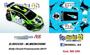 【送料無料】ホビー　模型車　車　レーシングカー デカールフォードフィエスタラリーdecal 143 ford fiesta r5 riccio rally circuit 2017