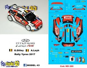【送料無料】ホビー　模型車　車　レーシングカー デカールヒョンデラリーイープルdecal 143 hyundai i20 r5 dilley rally ypres 2017