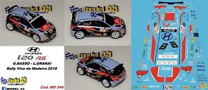 【送料無料】ホビー　模型車　車　レーシングカー デカールヒョンデバッソラリーマデイラdecal 143 hyundai i20 r5 basso rally madeira 2018