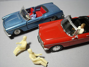【送料無料】ホビー　模型車　車　レーシングカー プジョーカブリオレセット4 figurines 143 set 287 peugeot 404 cabriolet dinky toys norev vroom