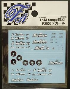 【送料無料】ホビー　模型車　車　レーシングカー デカールフェラーリdecals fartefice fm0041 143 ferrari f2007 tameo