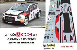 【送料無料】ホビー　模型車　車　レーシングカー シトロエンブリーンラリーチッタデイミッレcitroen c3 r5 breen rally citta dei mille 2018