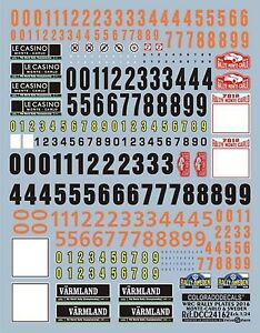 【送料無料】ホビー　模型車　車　レーシングカー デカールプレートラリーモンテカルロスウェーデンコロラドdecals 124 plaques rallye wrc monte carlo suede 2016 colorado 24162