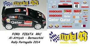 【送料無料】ホビー　模型車　車　レーシングカー デカールフォードフィエスタアルラリーdecal 143 ford fiesta rrc al attiyah rally portogallo 2014