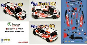 【送料無料】ホビー　模型車　車　レーシングカー デカールシュコダファビアラリーdecal 143 skoda fabia r5 ballinari rally vedovati 2018