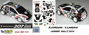 【送料無料】ホビー　模型車　車　レーシングカー プジョーラリーpeugeot 207 s2000 consani janner rally 2014