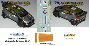 【送料無料】ホビー　模型車　車　レーシングカー デカールフォードフィエスタラリーサルデーニャdecal 143 ford fiesta wrc bertelli rally sardaigne 2015