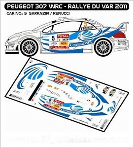 【送料無料】ホビー　模型車　車　レーシングカー デカールプジョー＃サラザンラリーdecals 143 peugeot 307 wrc 5 sarrazin rallye du var 2011 d43237