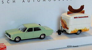 【送料無料】ホビー　模型車　車　レーシングカー ブッシュスケールホオペルbusch 42001 echelle ho 1 87 opel rekord c 1966 avec verkaufsanhaenger｜hokushin