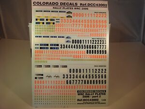 【送料無料】ホビー　模型車　車　レーシングカー デカールモンテカルロスウェーデンメキシココロラドプレートdecals 143 plaques wrc monte carlo suede mexique 2006 colorado 43001 12,226円