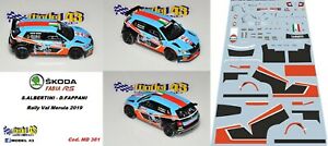 【送料無料】ホビー　模型車　車　レーシングカー シュコダファビアラリーヴァskoda fabia r5 albertini rally val merula 2019