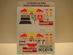【送料無料】ホビー　模型車　車　レーシングカー デカールシトロエン＃＃ラリーアルゼンチンコロラドdecals 143 citroen c4 wrc 1 et 2 rallye dargentine 2008 colorado 43178