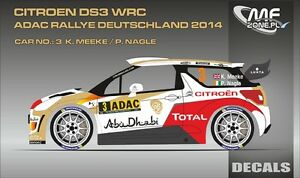 【送料無料】ホビー　模型車　車　レーシングカー デカールシトロエン＃ラリードイツdecals 143 citroen ds3 wrc 3 meeke rallye adac allemagne 2014 mfz d43342
