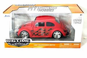 【送料無料】ホビー　模型車　車　レーシングカー フォルクスワーゲンビートルjada 124 1959 volkswagen beetle rouge 91697ljp