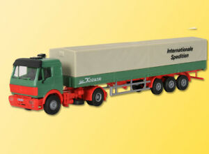 【送料無料】ホビー　模型車　車　レーシングカー スケールシーツトレーラ＃kibri 14643 echelle h0,mb sk 2achs zugmaschine avec remorque bachee neuf