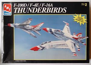 【送料無料】ホビー　模型車　車　レーシングカー キットスキルレベルertl amt 172 kit aerei f100d f4e f16a thunderbirds skill level 2 art 8228画像