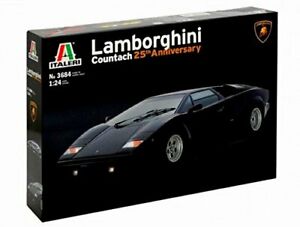 【送料無料】ホビー　模型車　車　レーシングカー ランボルギーニプラスチックキットモデルlamborghini countach 25th anniversary plastic kit 124 model 3684 italeri