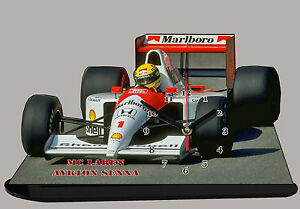 楽天市場 送料無料 ホビー 模型車 車 レーシングカー ミニチュアクロックアイルトンセナhorloge Miniature Ayrton Senna Sur Mc Laren Hokushin