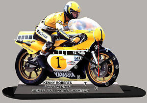 【送料無料】ホビー　模型車　車　レーシングカー ミニチュアオートバイケニーロバーツヤマハモトmoto miniature, kenny roberts, yamaha, moto gp en horloge, 01