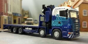 【送料無料】ホビー　模型車　車　レーシングカー ストバートレールクレーンローダフラット×stobart rail scania highline r420 grue hiab low loader a plat 8x4 176 oo00