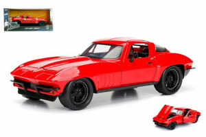 【送料無料】ホビー　模型車　車　レーシングカー シボレーコルベットモデルlettys chevy corvette fast amp; furious 8 red 124 model jada toys